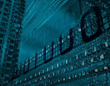 Electronic financial technology, network data program Illustrazione stock