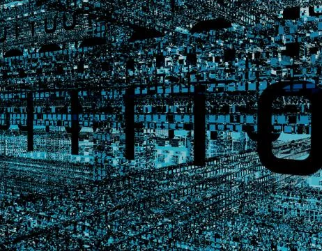 Electronic financial technology, network data program Illustration