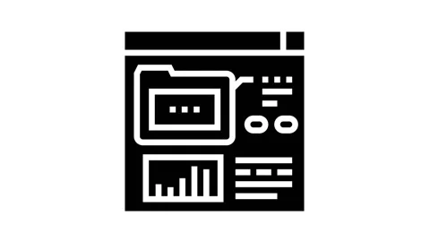 Electronic folder fix incident glyph icon animation Stock Footage 157301099