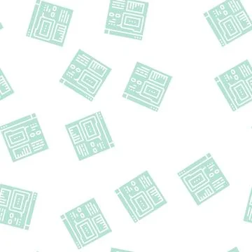 Electronic folder fix incident glyph seamless pattern 스톡 일러스트
