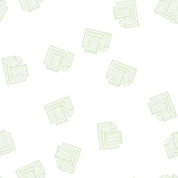 Electronic folder password glyph seamless pattern Illustrazione stock