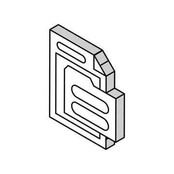 Electronic folder password isometric icon vector illustration 스톡 일러스트