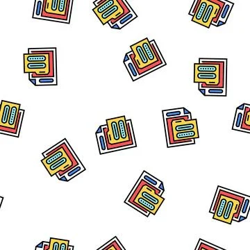 Electronic folder password vector seamless pattern Illustrazione stock