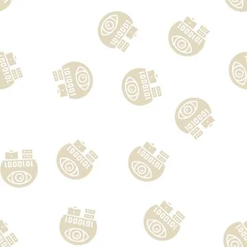 Electronic fraud glyph seamless pattern Stock Illustration