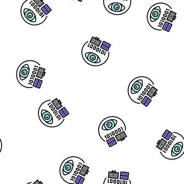 Electronic fraud vector seamless pattern Stock Illustration