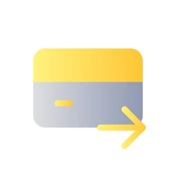 Electronic funds transfer flat gradient color ui icon 스톡 일러스트