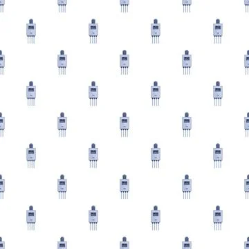 Electronic fuse components creating seamless pattern background Stock Illustration