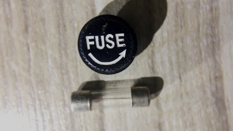 Electronic fuse  macro shot Rotating Turning Stock Footage 126081655