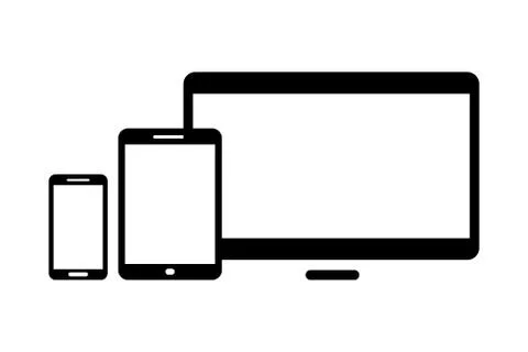 Electronic gadget icons set. Vector technology illustration Stock Illustration