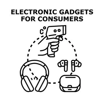 Electronic gadgets for consumers concept illustration Stock-Illustration