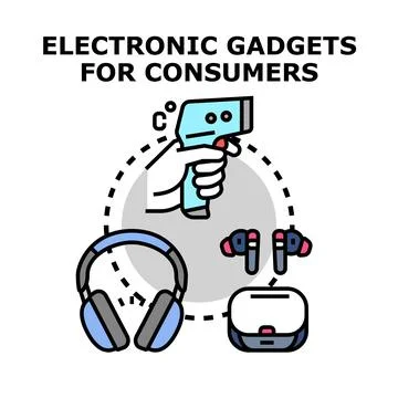 Electronic gadgets for consumers concept illustration Stock-Illustration