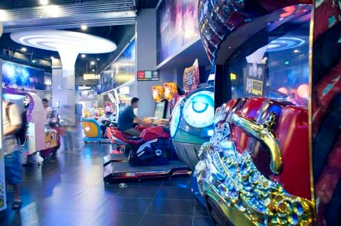 Electronic game room Stock Photos