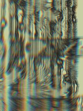 Electronic game screen with blank space, copy space. Retro glitch yellowed co Stock Illustration