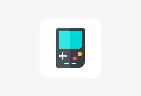 Electronic gameboy fully editable vector icon Stock Illustration