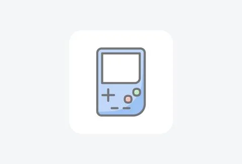 Electronic gameboy fully editable vector icon Stock Illustration