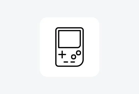 Electronic gameboy fully editable vector icon Illustrazione stock