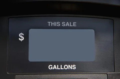 Electronic gas pump display Stock Photos
