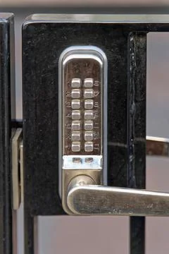 Electronic Gate Lock Stock Photos