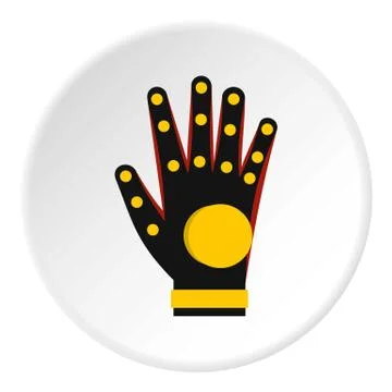 Electronic glove icon circle Stock Illustration