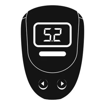 Electronic glucometer icon, simple style Stock Illustration
