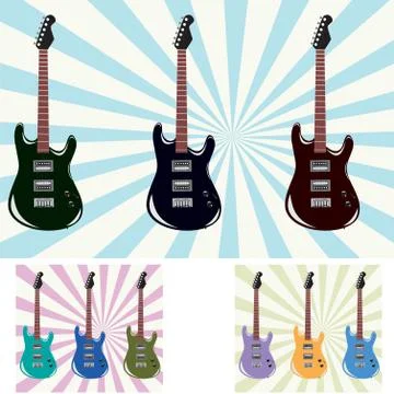 Electronic guitars Stock Illustration