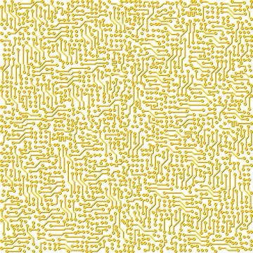 Electronic high - tech circuit board golden texture Illustrazione stock