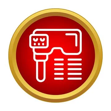 Electronic hotel lock system icon with card reader Stock Illustration