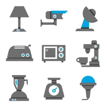 Electronic icons Stock Illustration