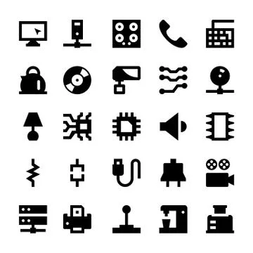 Electronic Icons Stockillustratie