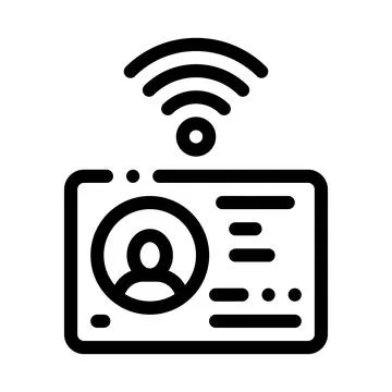 Electronic identity document line icon vector illustration Stock Illustration