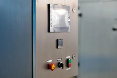 Electronic industrial control panel enclosure Stock Photos
