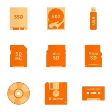 Electronic information carriers Stock Illustration