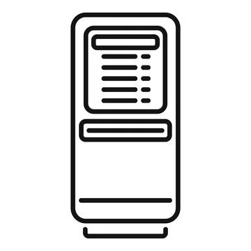 Electronic information kiosk displaying important data Stock Illustration