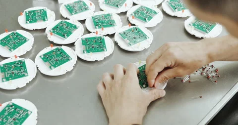 Electronic inserting  engineering Stock Footage 135425578