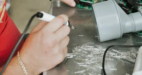 Electronic inserting  engineering Stock Footage 135425618