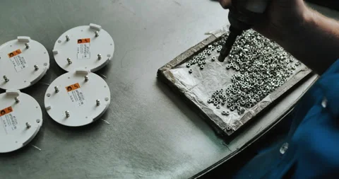 Electronic inserting  engineering Stock Footage 135425653