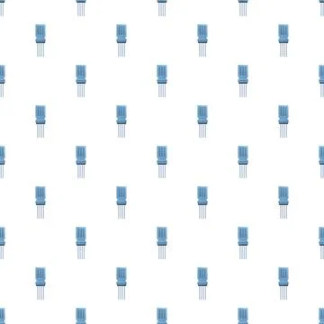 Electronic integrated circuit components forming a technology pattern 库存插图