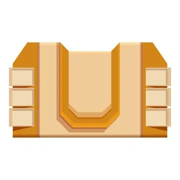 Electronic integrated circuit with gold contacts and u shaped groove Stock Illustration