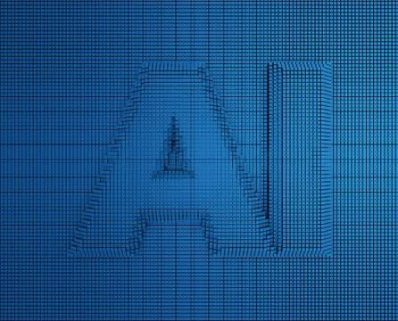 Electronic intelligent technology system, AI pattern Stockillustratie