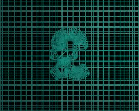 Electronic intelligent technology system, pound symbol, financial technology イラスト素材