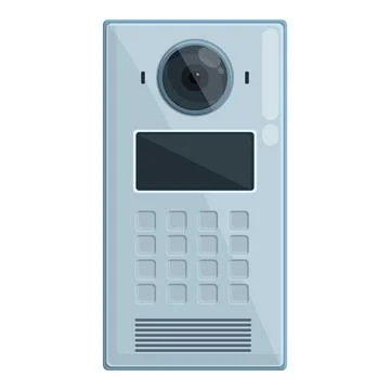 Electronic intercom icon cartoon . Video door Stock Illustration