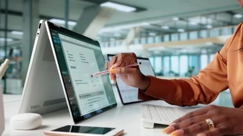 Electronic Invoice Accounting Software For Business Stock Footage 320263974