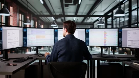 Electronic Invoice Calculation Using Spreadsheet Stock Footage 318753735