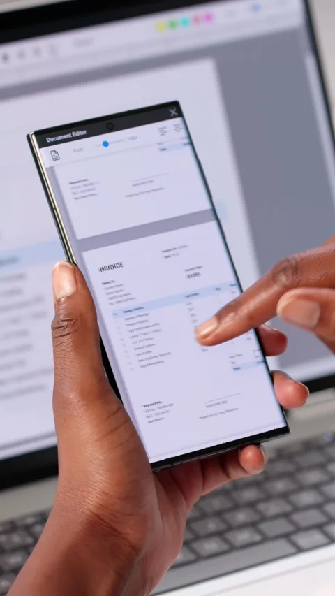 Electronic Invoice Software For Online Accounting With E-Accountant Stock Footage 312471072