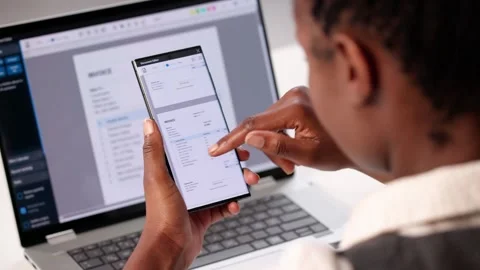 Electronic Invoice Software For Online Accounting With E-Accountant Stock Footage 313751667