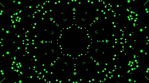 Electronic kaleidoscopic pattern. Design. Moving electronic pattern with Stock Footage 264723851