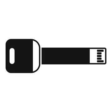 Electronic key card access control system icon Ilustración de archivo