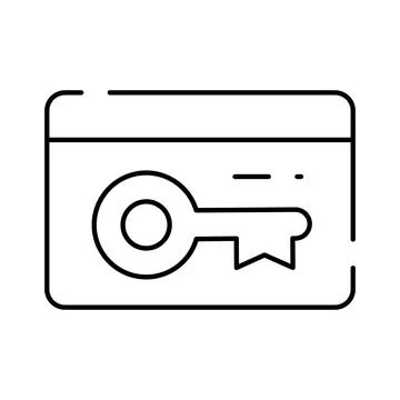 Electronic key card granting secure access to data Stock Illustration