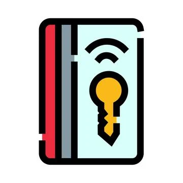 Electronic key card for modern access control Stock Illustration