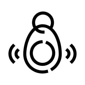 Electronic key fob sending wireless security signal Stockillustratie